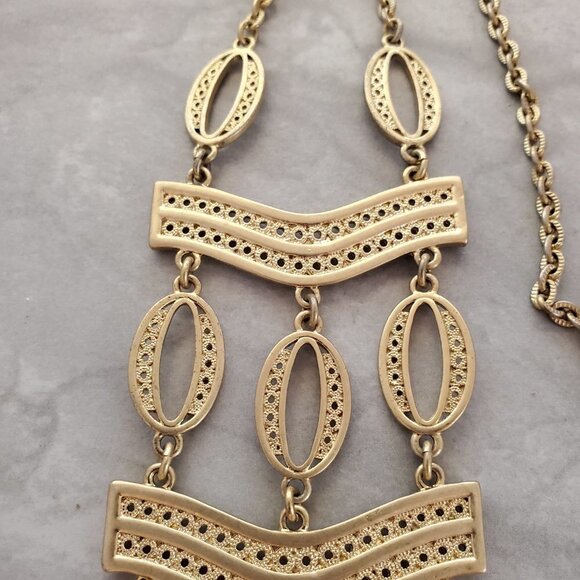 ✨ Stella and Dot Vintage Antique Boho Summer Iconic Kimberly Statement Necklace - Picture 4 of 16